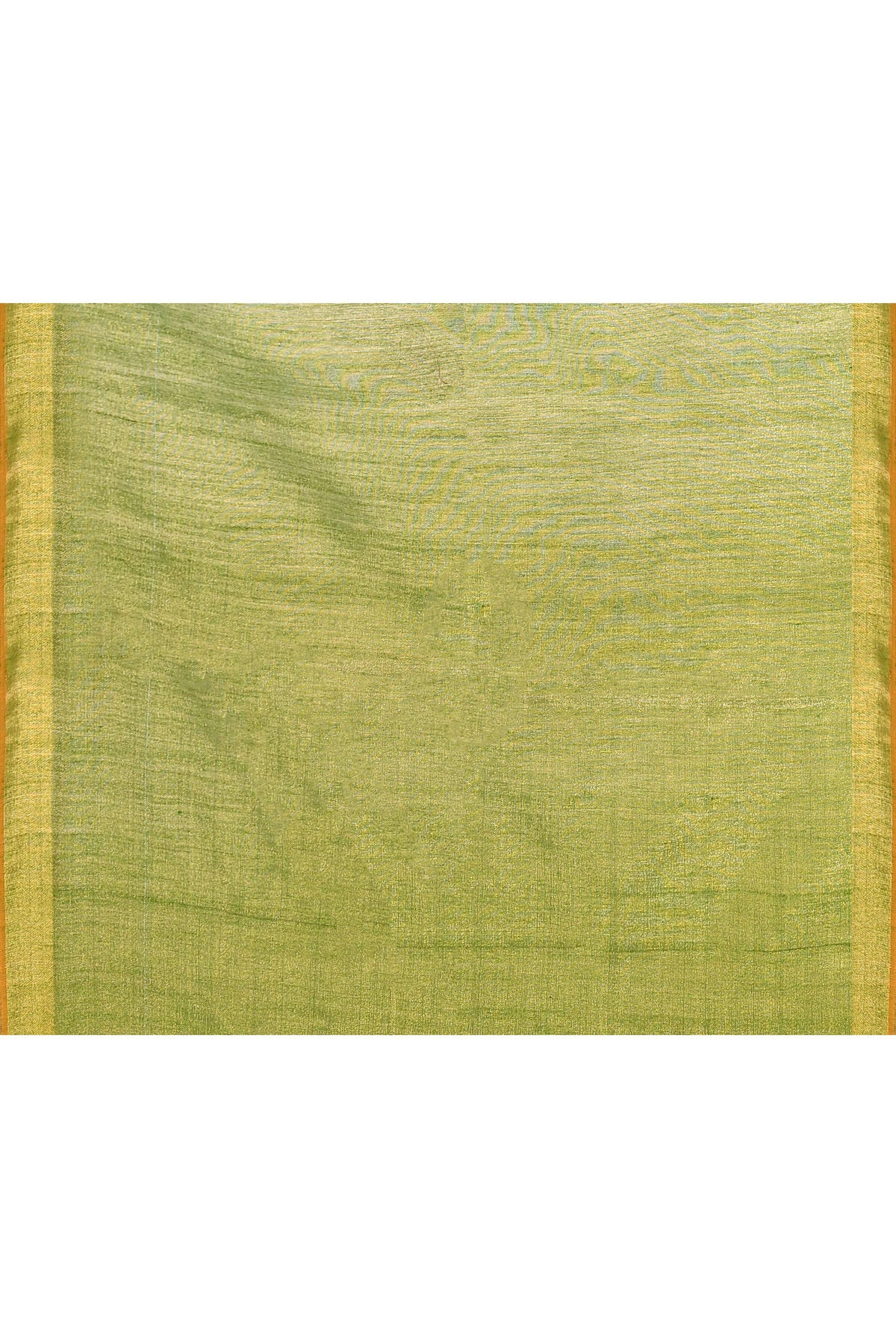 Olive Embellished Tissue Jamdani Saree with Elegant Sheen