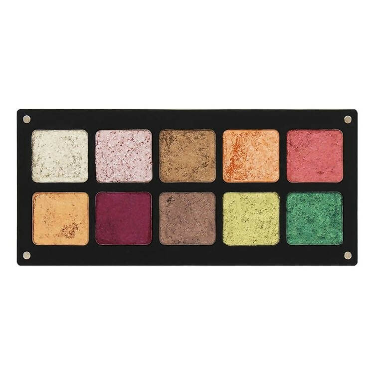 10 color creamy professional eyeshadow palette with matte and metallic shades