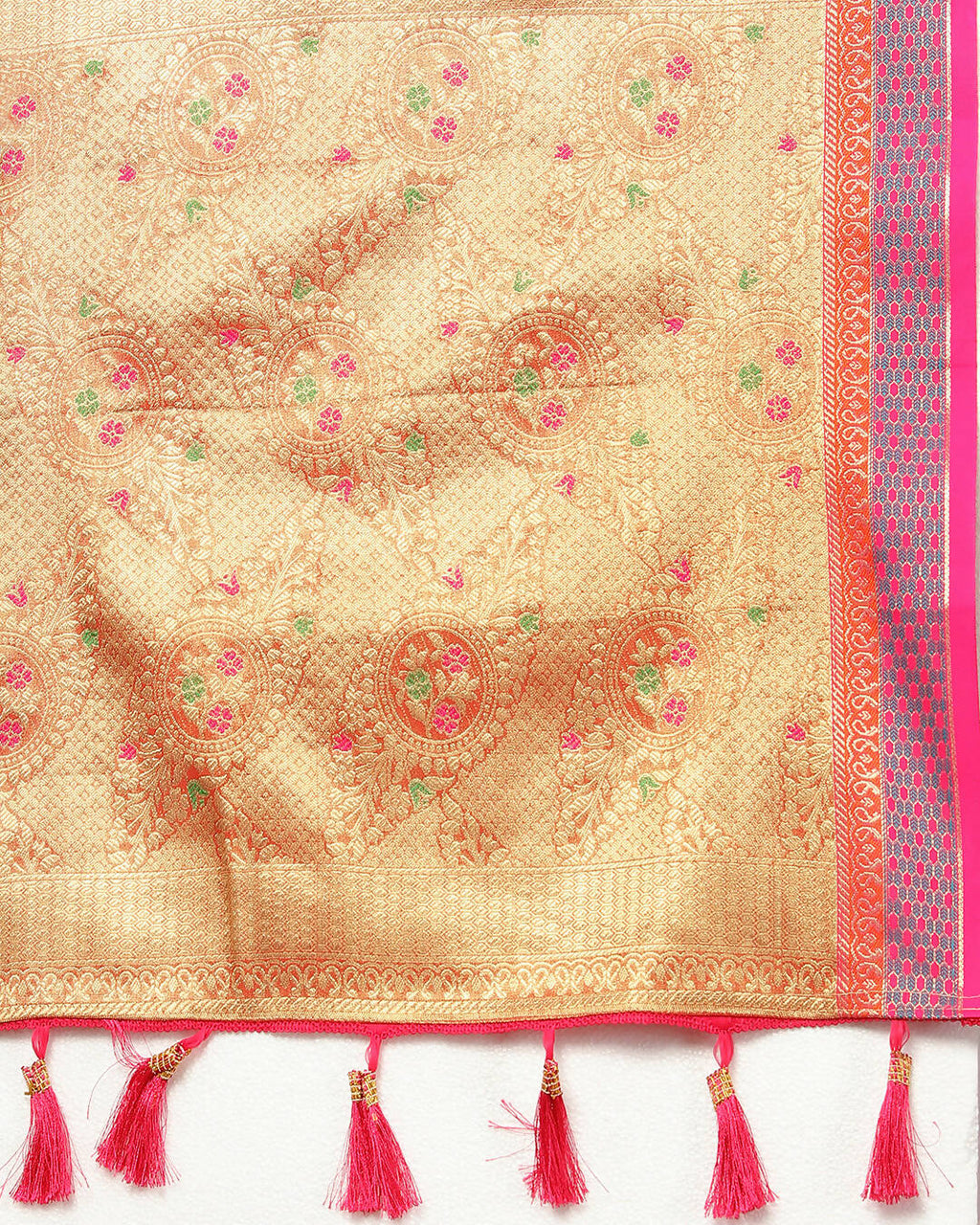 Yellow Kanjivaram Silk Saree with Elegant Zari Weaving