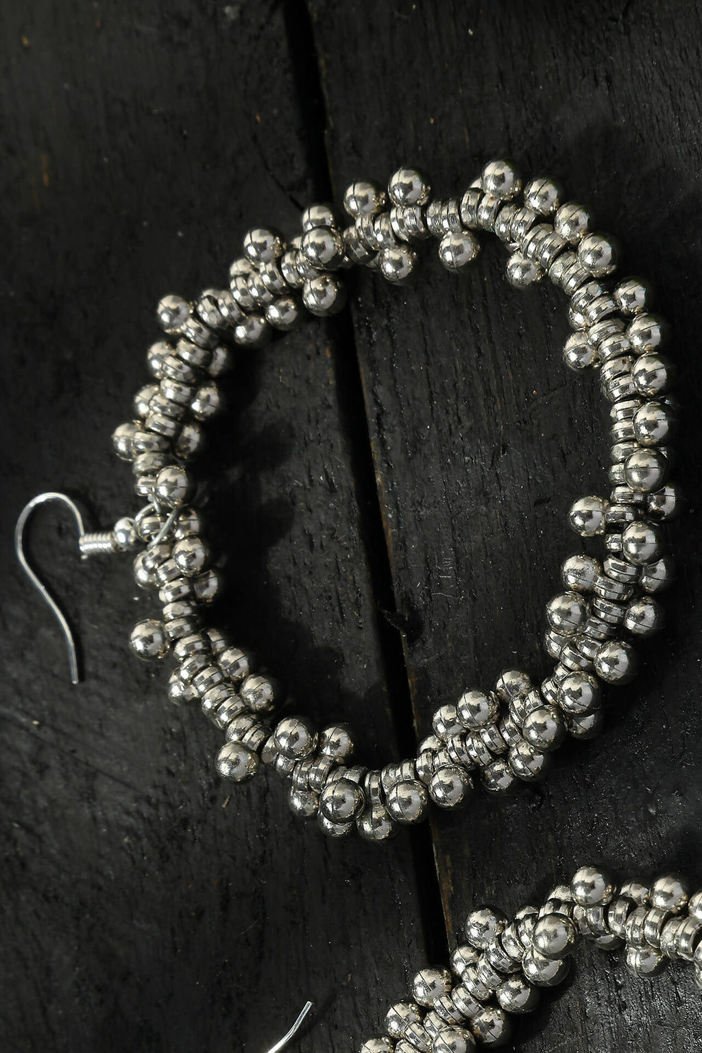 Kaali Mata Long Necklace in Oxidised Silver-Plated Brass