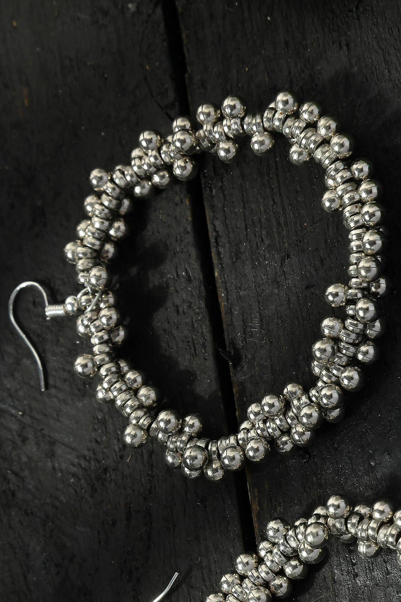 Kaali Mata Long Necklace in Oxidised Silver-Plated Brass