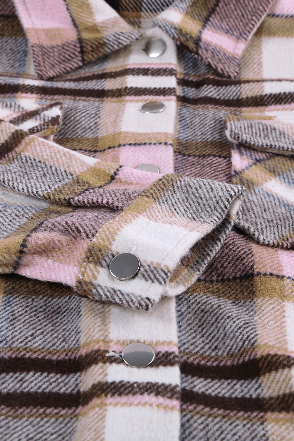 Brown Plaid Flannel Shacket | Button-Up Long Sleeve