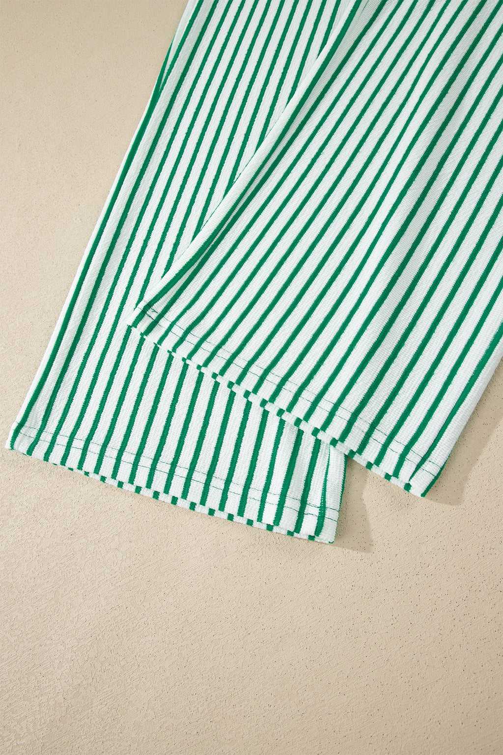 Tilly Stripe Tee & Pants Set - Green & White Casual Loungewear