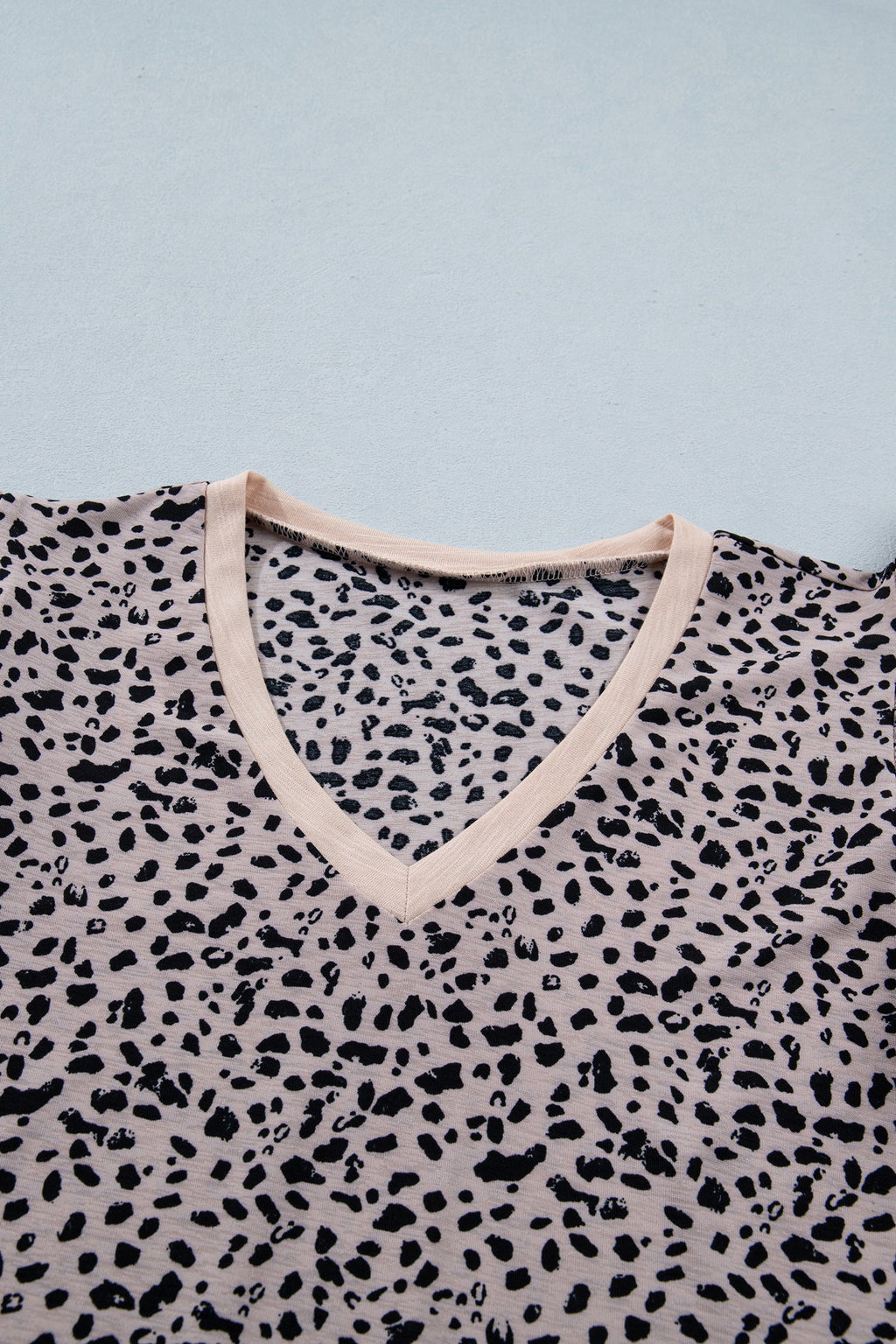 Cheetah V-Neck Ruffle Trim Tank Top - Pink Black Knit