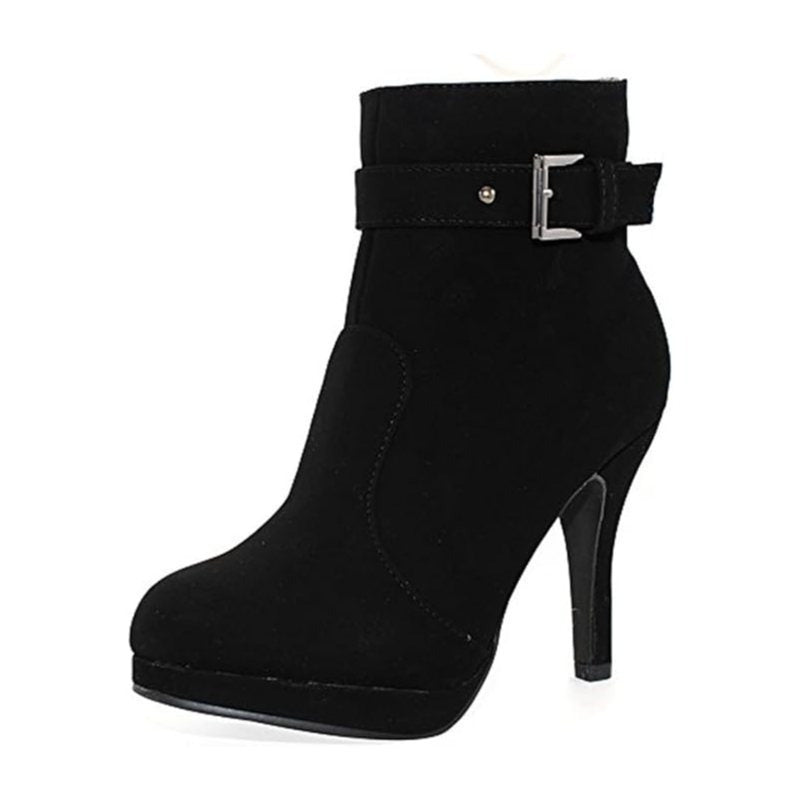 Trend Sup Chic Stiletto Ankle Boots with Buckle