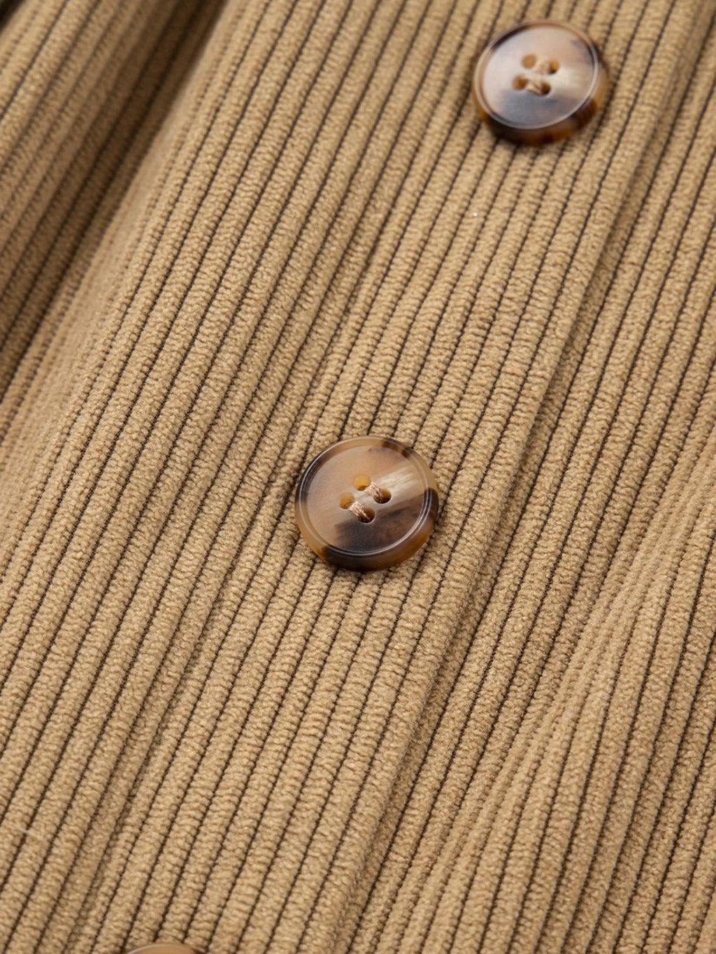 Women's Button-Front Corduroy Mini Skirt in Tan - Image 5