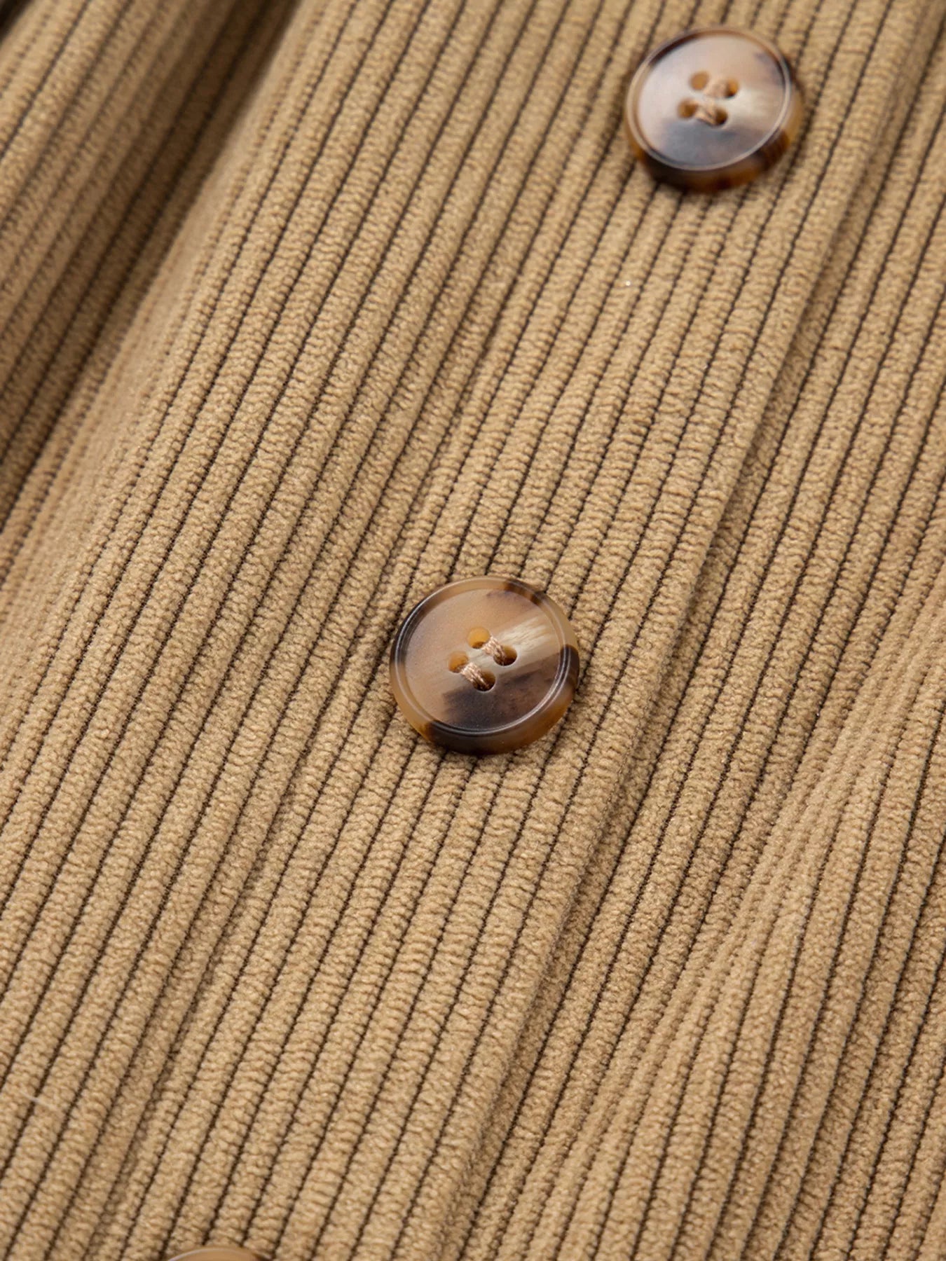Women's Button-Front Corduroy Mini Skirt in Tan - Image 5