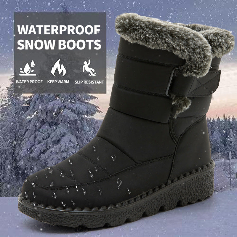 Women's Waterproof Plush Lined Snow Boots with Non-Slip Sole