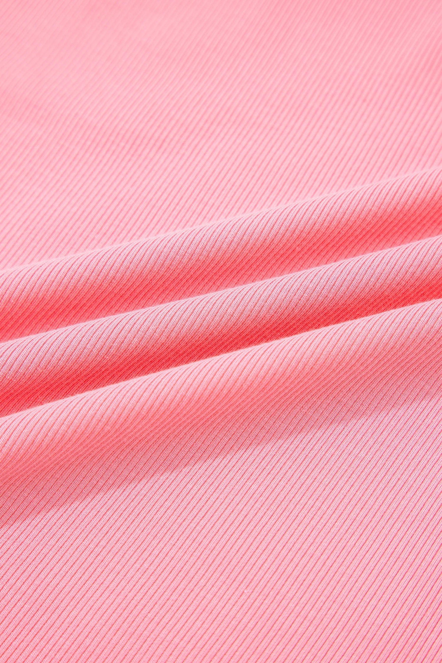 Pink Slim Knit Tank Top and Skort Two-Piece Athleisure Set