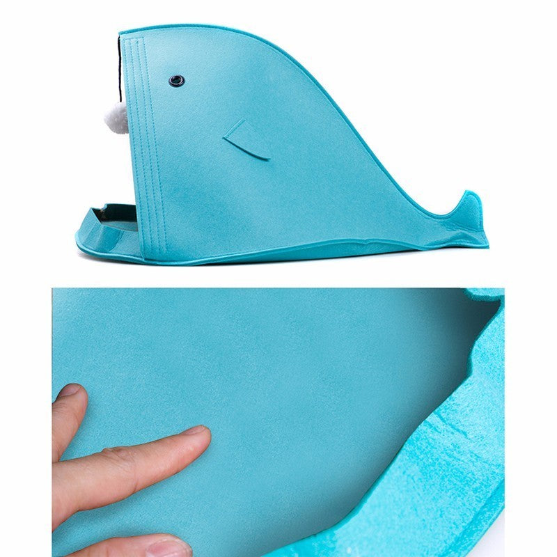 Washable Non-Woven Cat Bed, Shark Dog Bed, Foldable Pet Cave