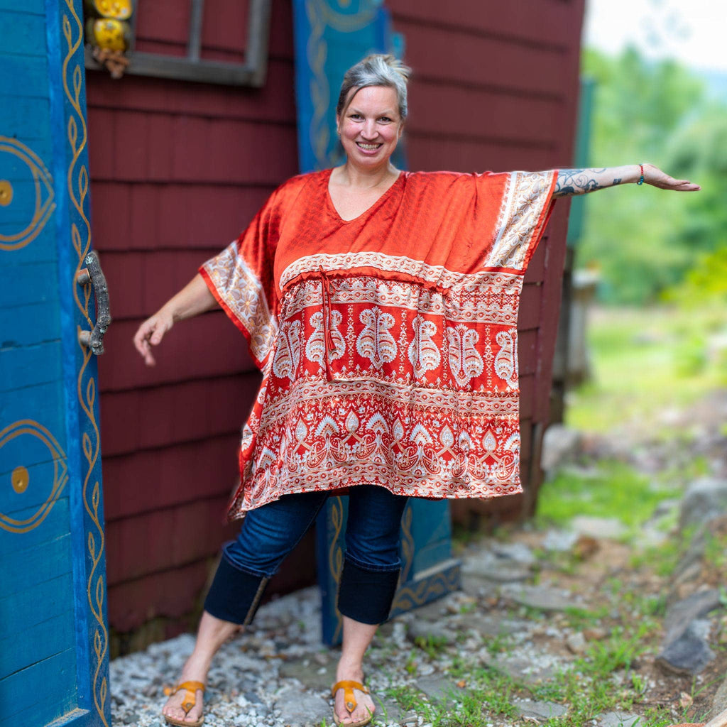 Aanya Adjustable Short Kaftan - Lightweight Kids Casual Cover-Up