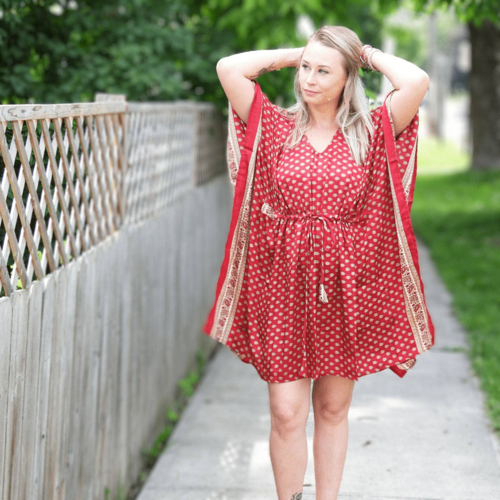 Aanya Adjustable Short Kaftan - Lightweight Kids Casual Cover-Up