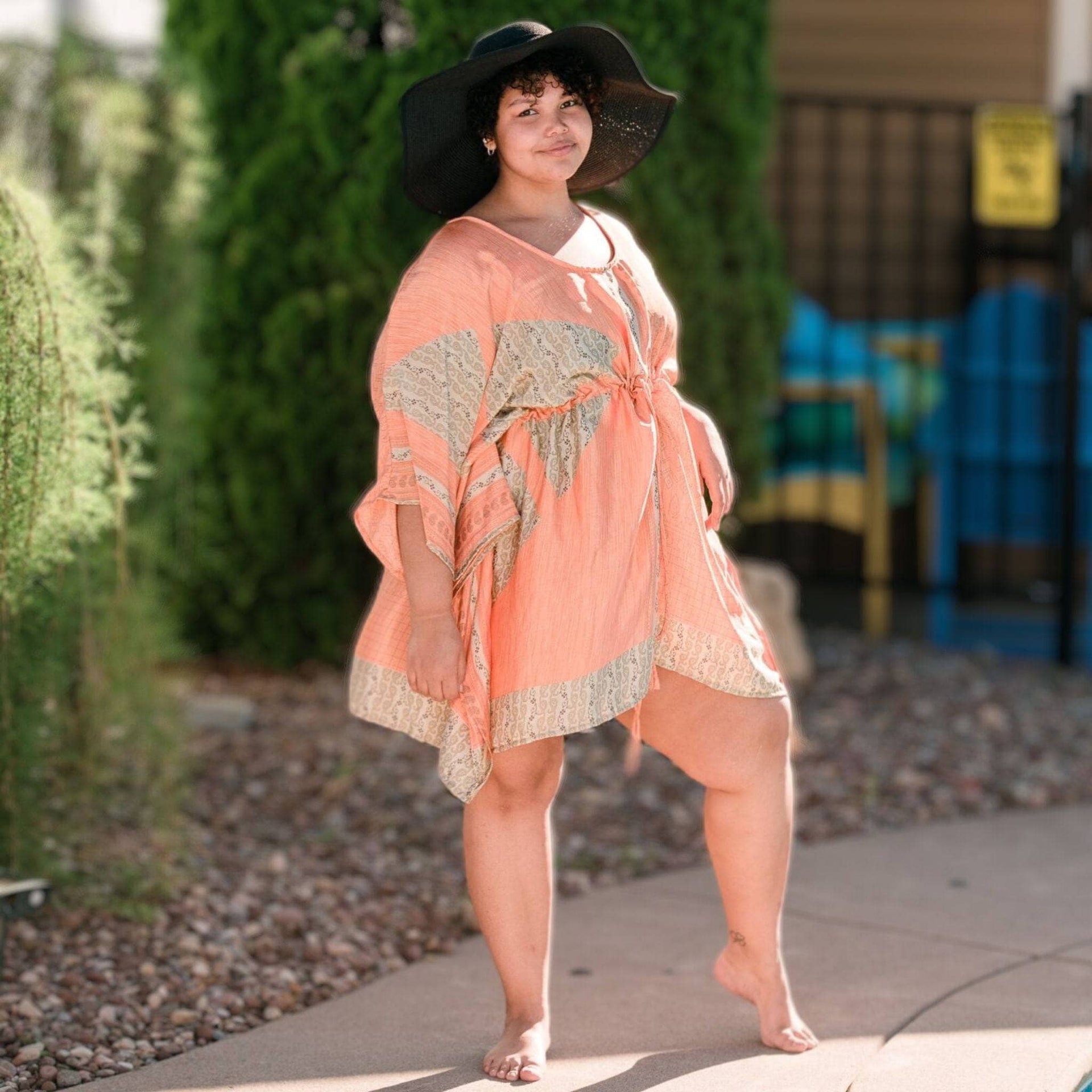 Aanya Adjustable Short Kaftan - Lightweight Kids Casual Cover-Up