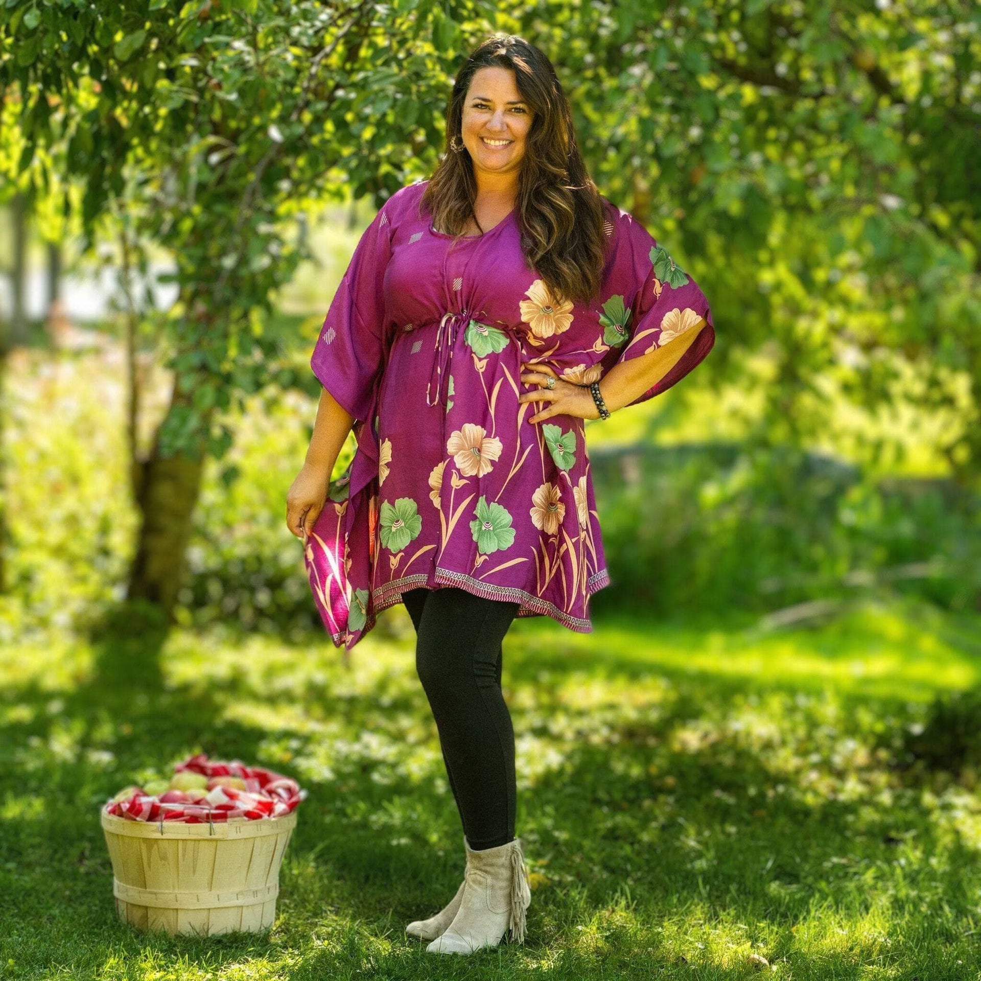Aanya Adjustable Short Kaftan - Lightweight Kids Casual Cover-Up