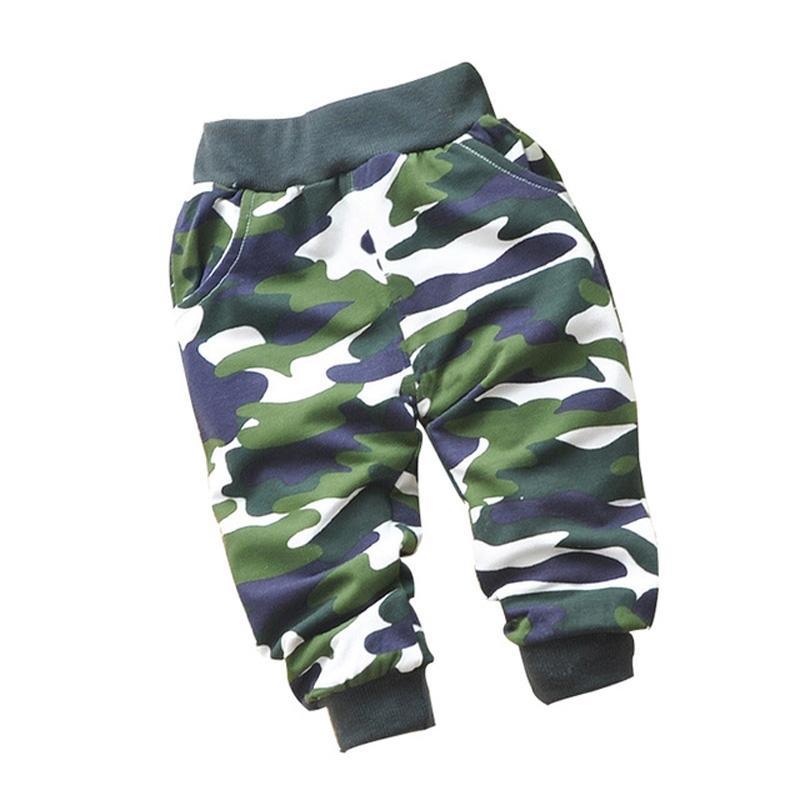 Unisex Cotton Camouflage Baby Pants - Sporty Military Style