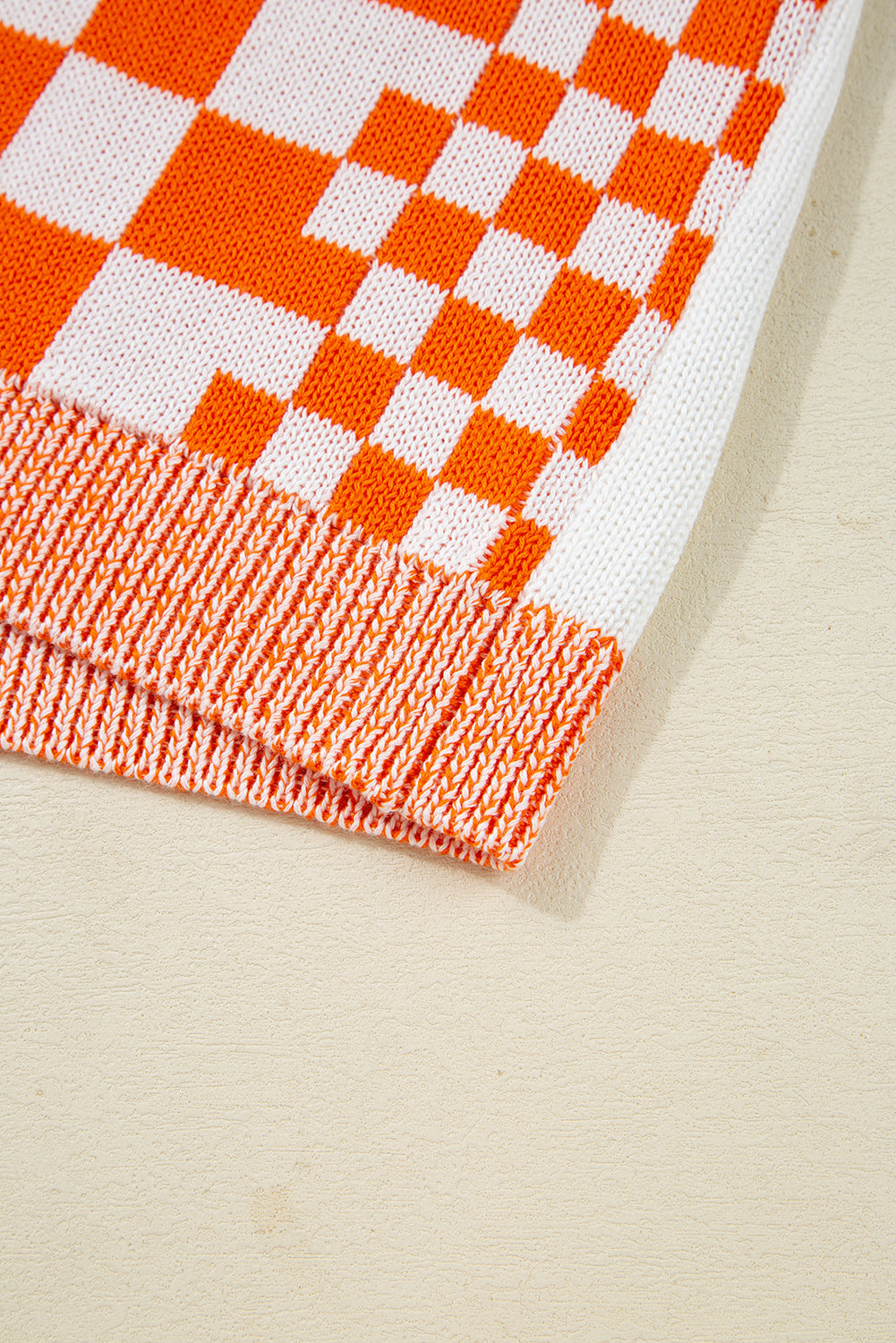 Brown Checkered Open Front Drop Shoulder Cardigan