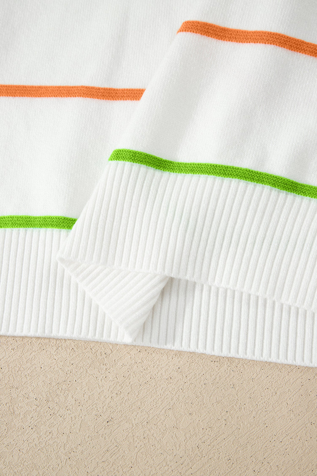 Soraya Multi-Color Striped Ribbed Knit Sweater Tank