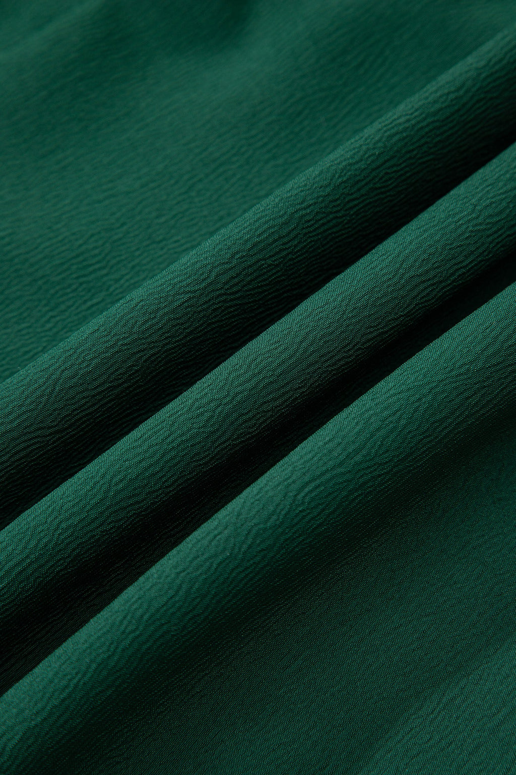 Blackish Green Solid Long Sleeve Button V Neck Tiered Maxi Dress