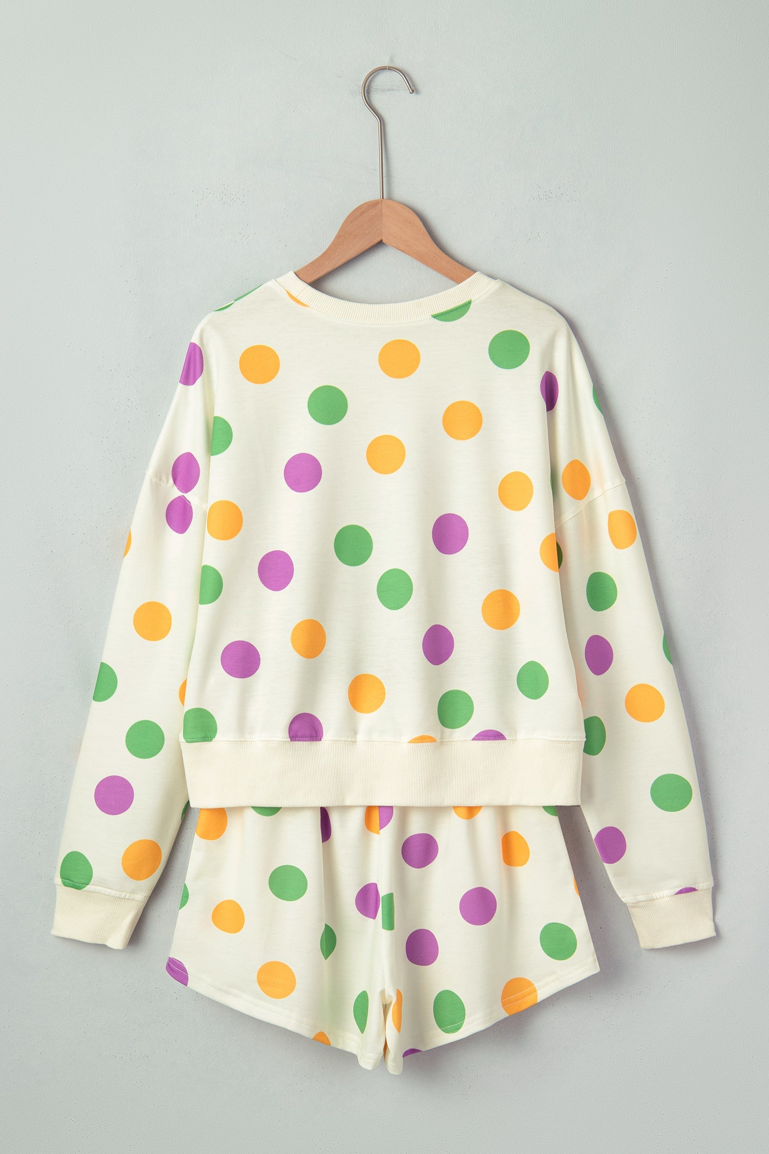 Ember Polka Dot Pullover & Drawstring Shorts Loungewear Set