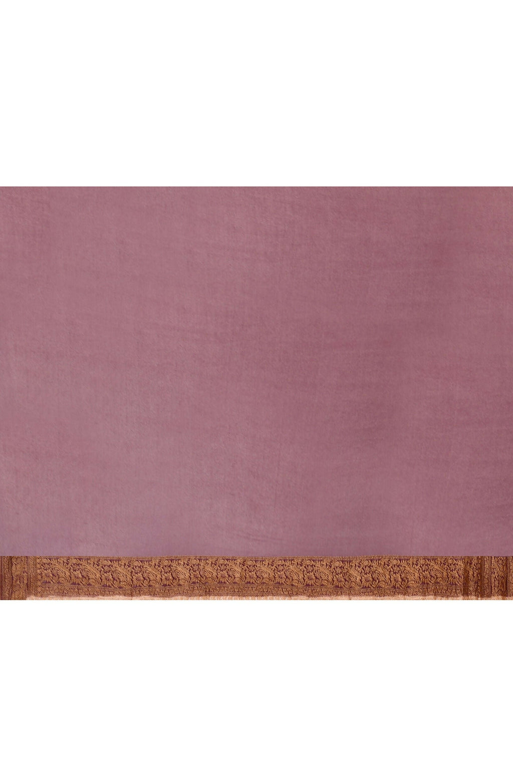 Ivory Crepe Chiffon Handloom Banarasi Silk Saree