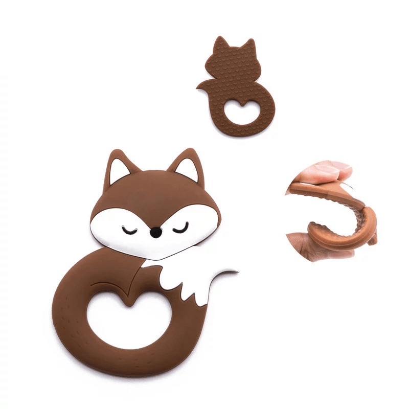 Animal Fox Silicone Teether Toy for Baby Teething