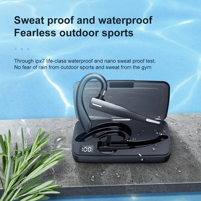 Noise-Cancelling Bluetooth 5.0 Handsfree Headset with Dual HD Mic