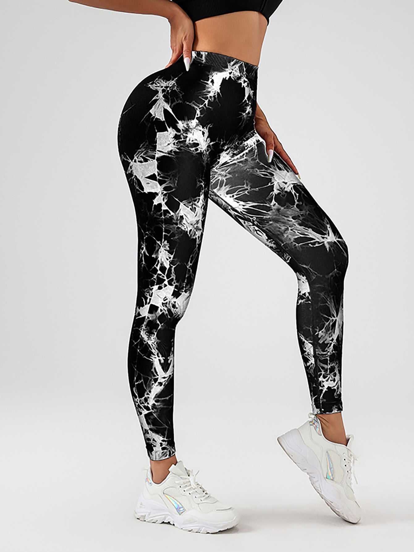 Tie-Dye Slimming Yoga Leggings Butt Lifting High-Stretch Pants
