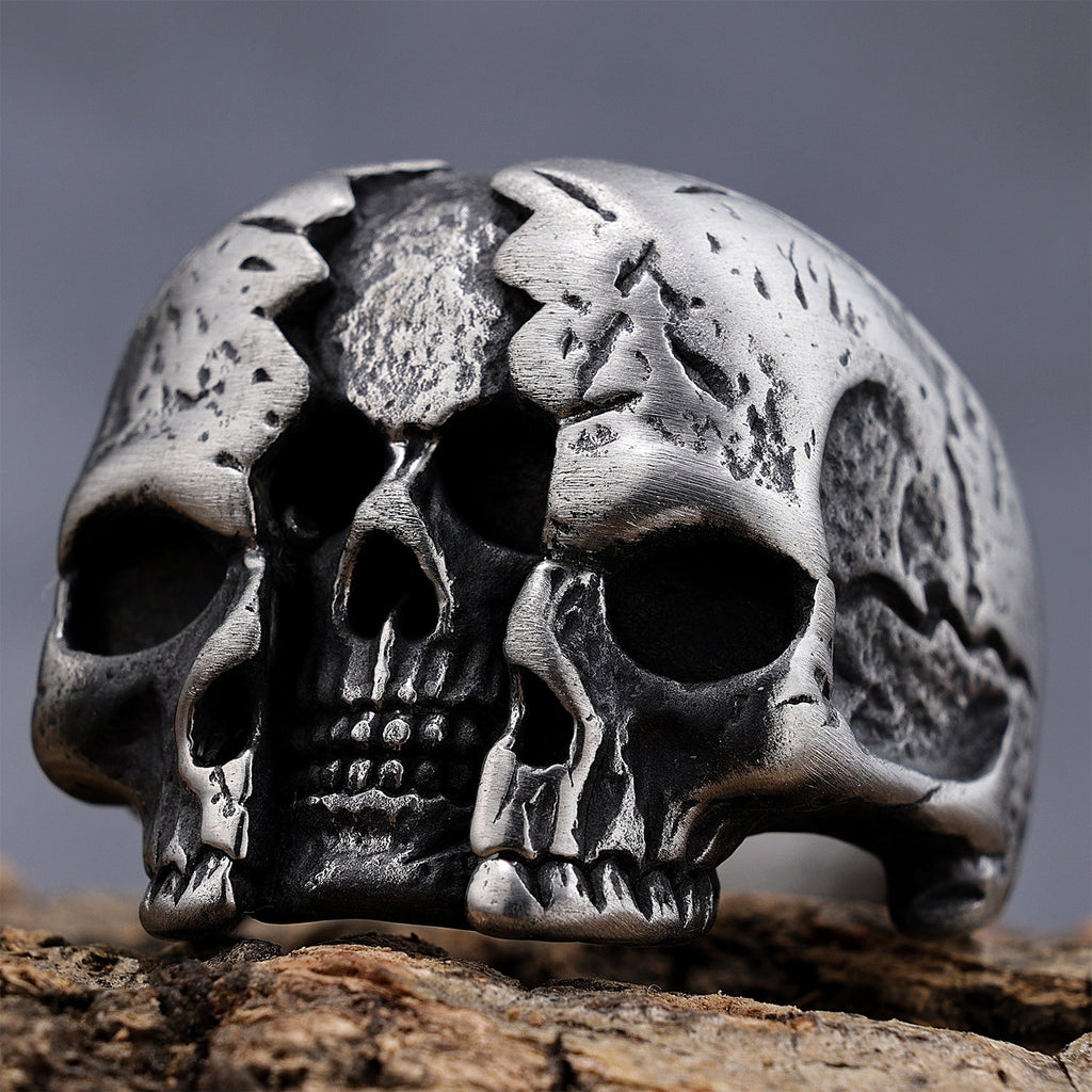 Creative Mens Aviator Retro Skull Ring