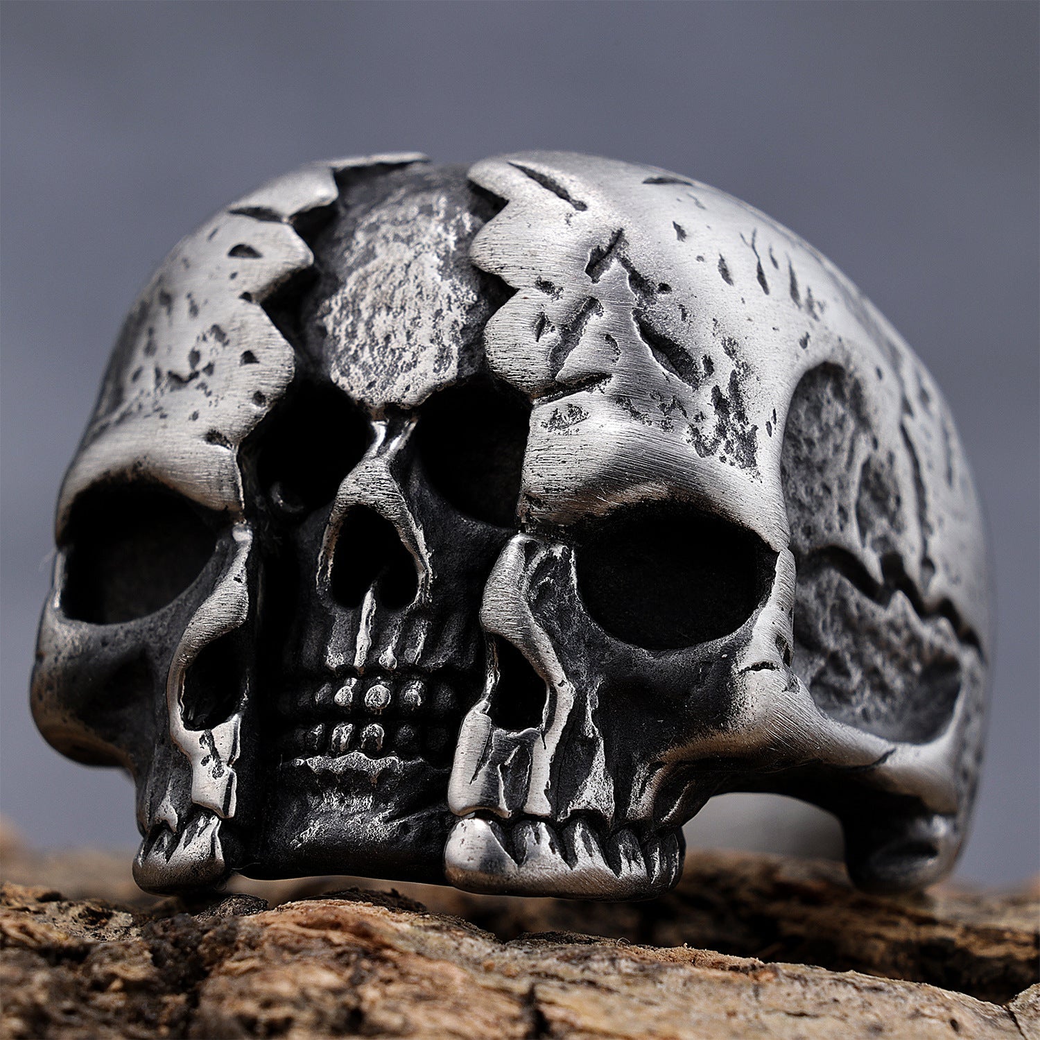 Creative Mens Aviator Retro Skull Ring