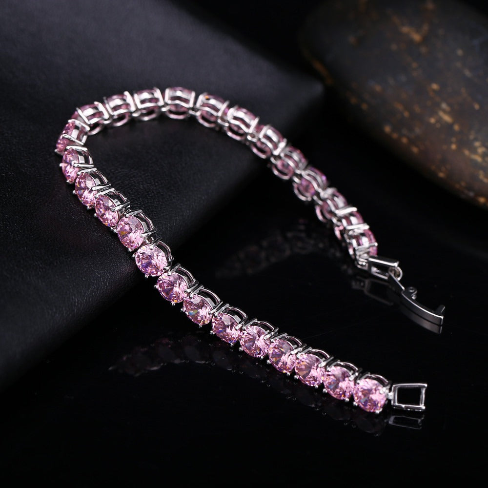 S925 Sterling Silver Lightweight Zircon Bracelet for Women