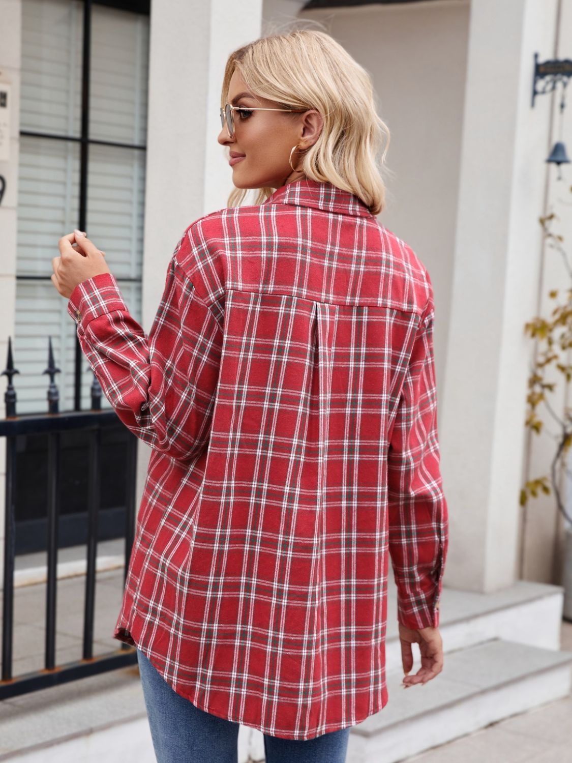 Mandy Plaid Button Up Long Sleeve Shirt | Women's