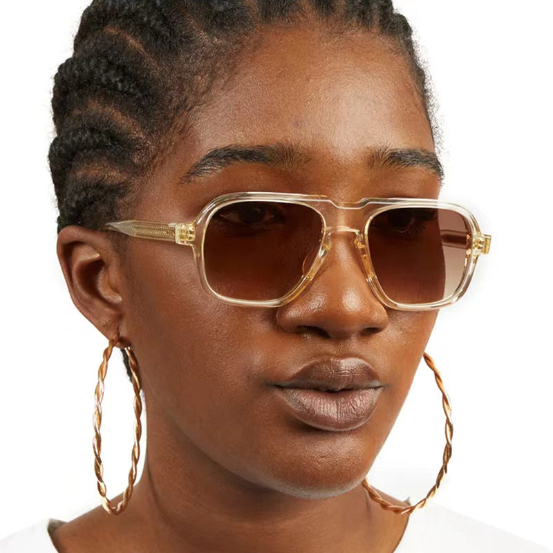 Vintage Large Rim Sunglasses Retro Fashion Driving Shades