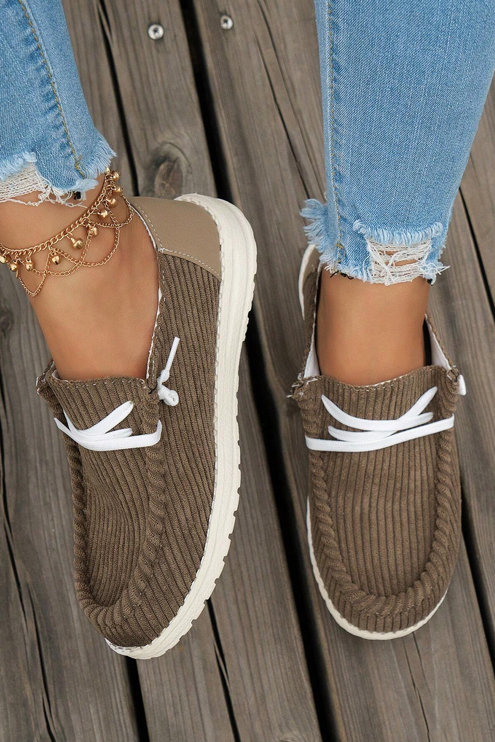 White Lace Up Casual Shoes