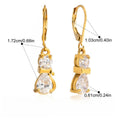 18K Gold Cat-Shaped Zircon Stud Earrings - Playful Elegance