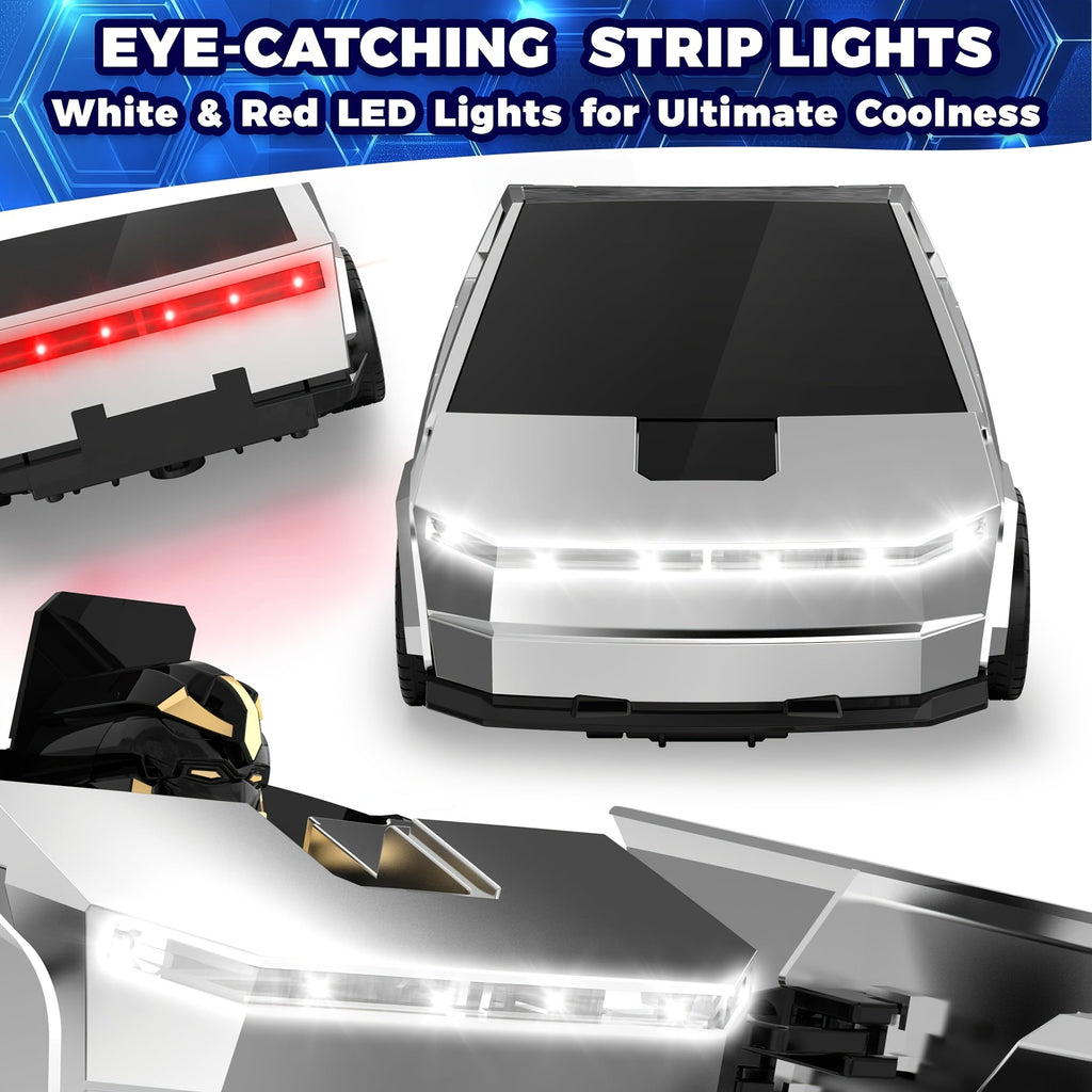Transforming RC Robot Car LightUp Drifter Gift
