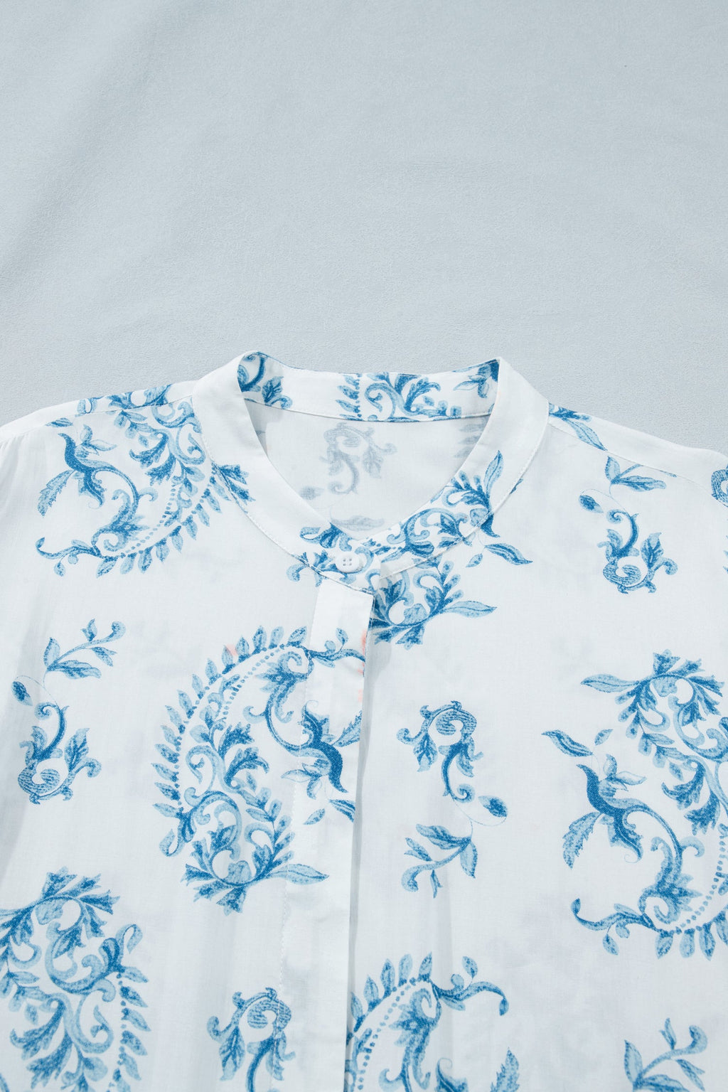 Floral Geometric Split Neck Maxi Dress | Viscose A-Line