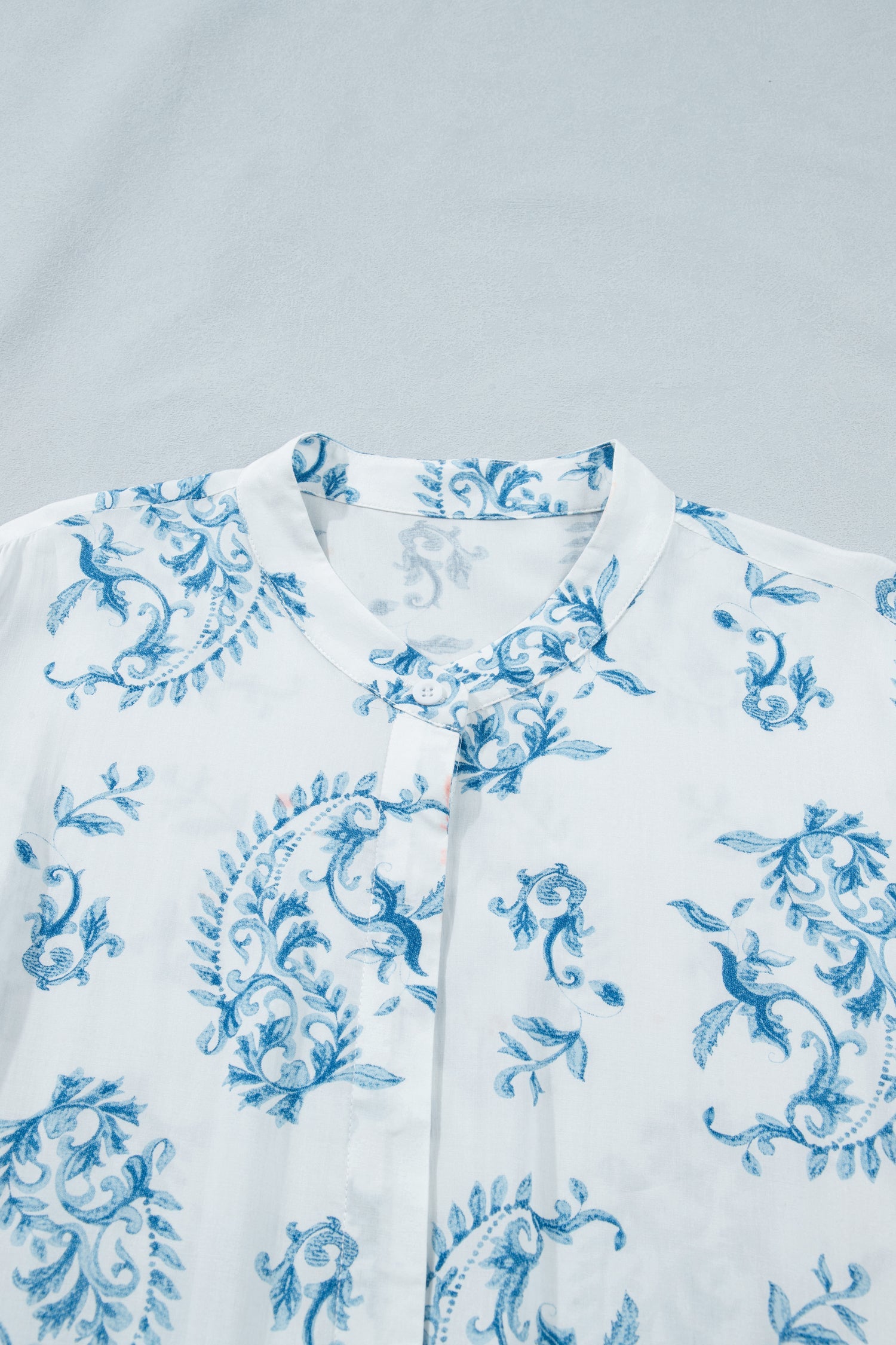 Floral Geometric Split Neck Maxi Dress | Viscose A-Line