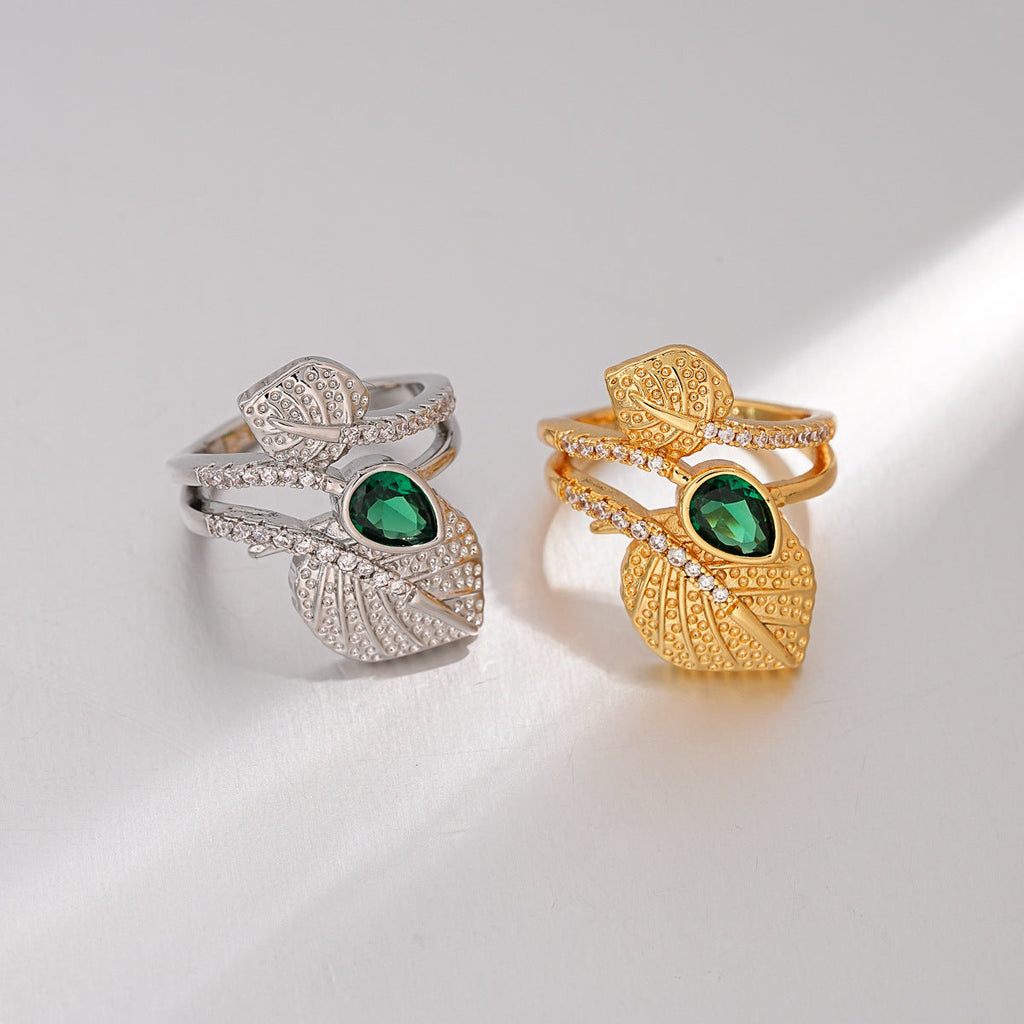 Jade Waterdrop Ring S925 Silver Plated Fashion Women Finger Jewelry For Daily Dating Banquet Party Occasions