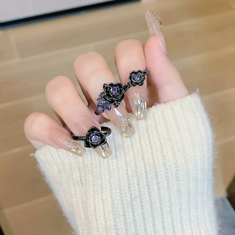 Open Ring With Petals Wrapped Around Minimalist Instagram Style
