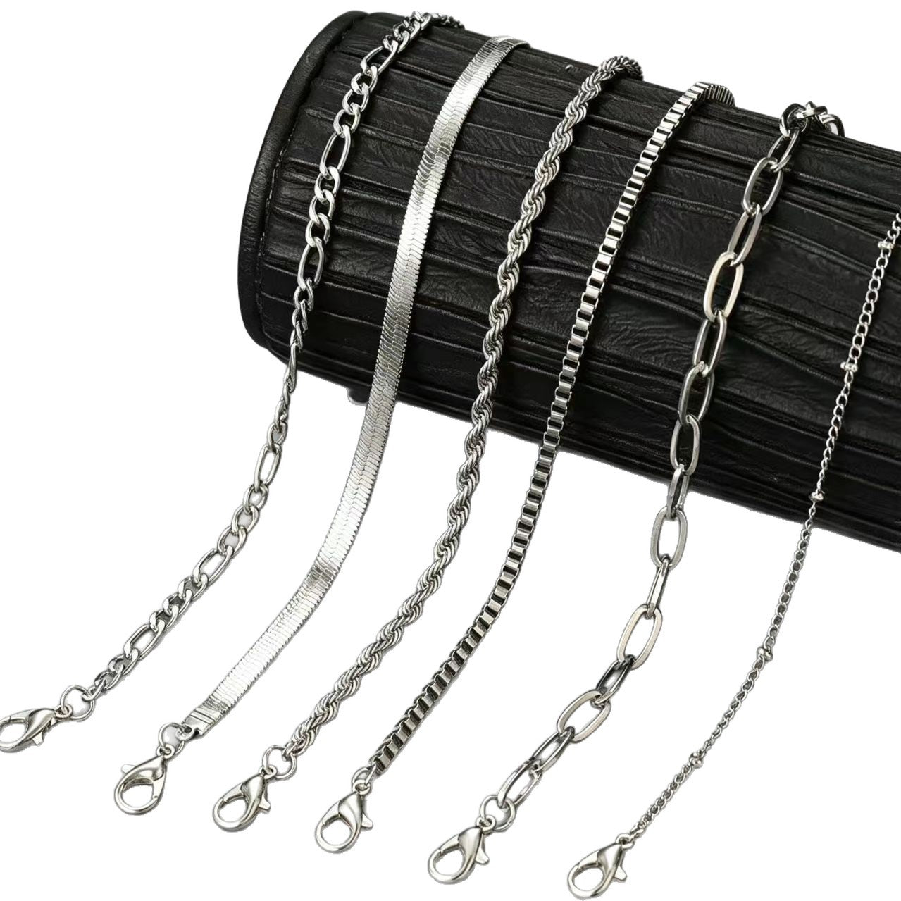 Multi-Layer Figaro Chain Bracelet Minimalist Gold and Silver Set