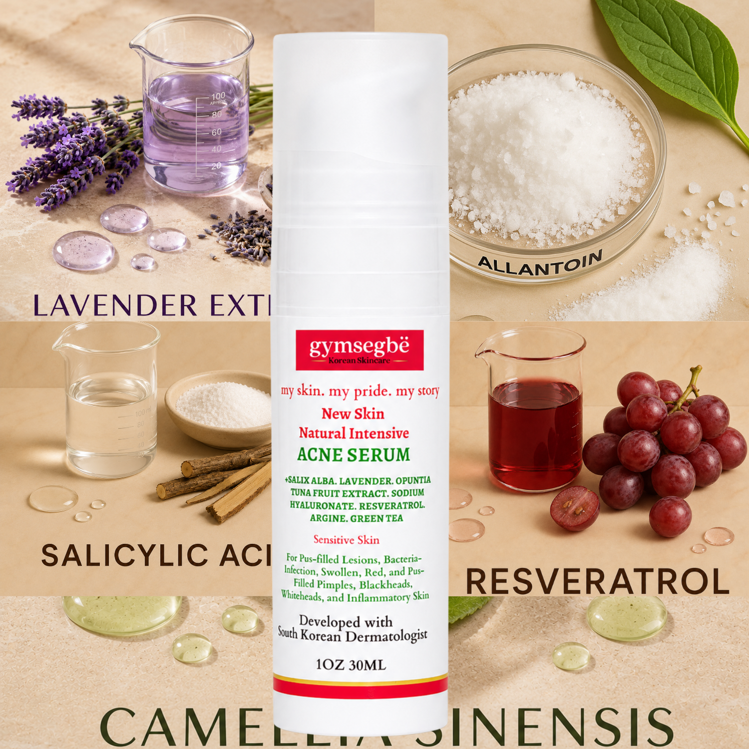 Intensive Acne Serum with Salix Alba and Green Tea Extract