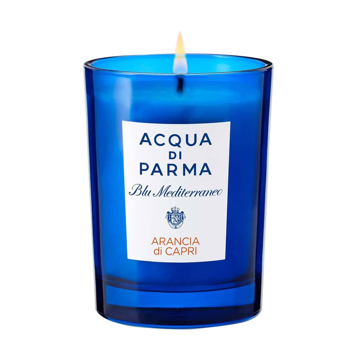 Acqua di Parma Arancia Di Capri 7 OZ scented candle in a signature blue glass jar