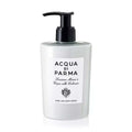 Acqua di Parma Colonia Hand & Body Lotion in minimalist black and white packaging with pump dispenser.