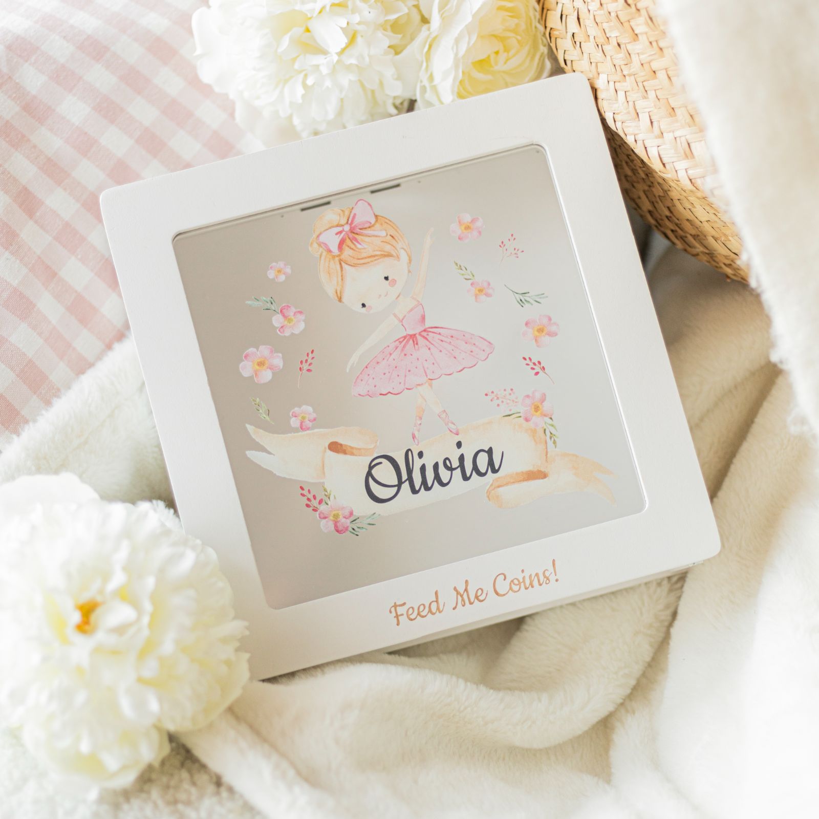 Personalized Ballerina Keepsake Box - Custom Acrylic Storage Case