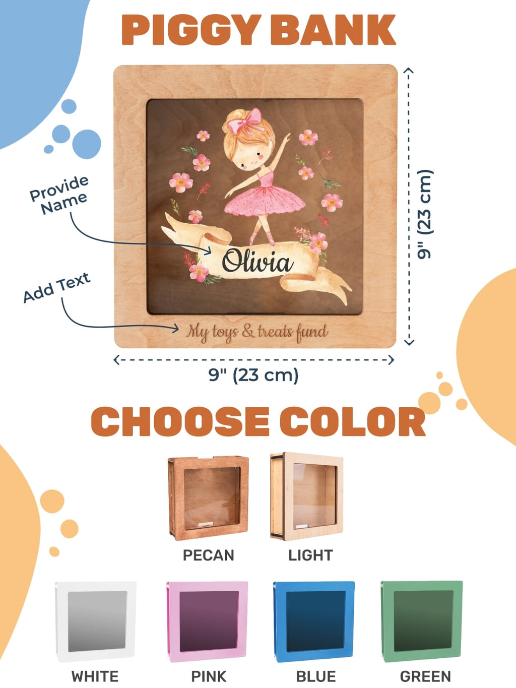 Personalized Ballerina Keepsake Box - Custom Acrylic Storage Case