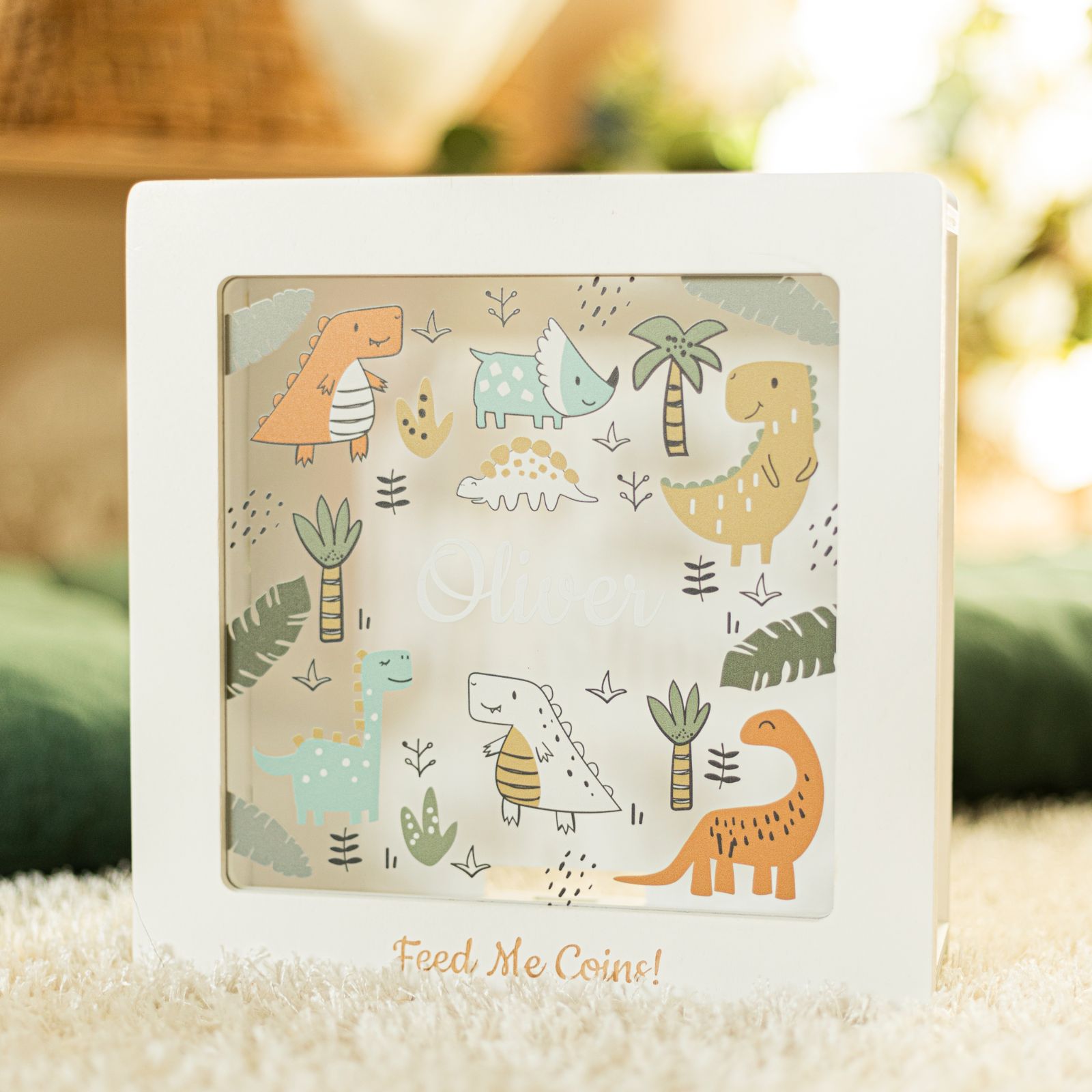 Custom Acrylic Dino Box for Kids - Personalized Storage & Keepsakes