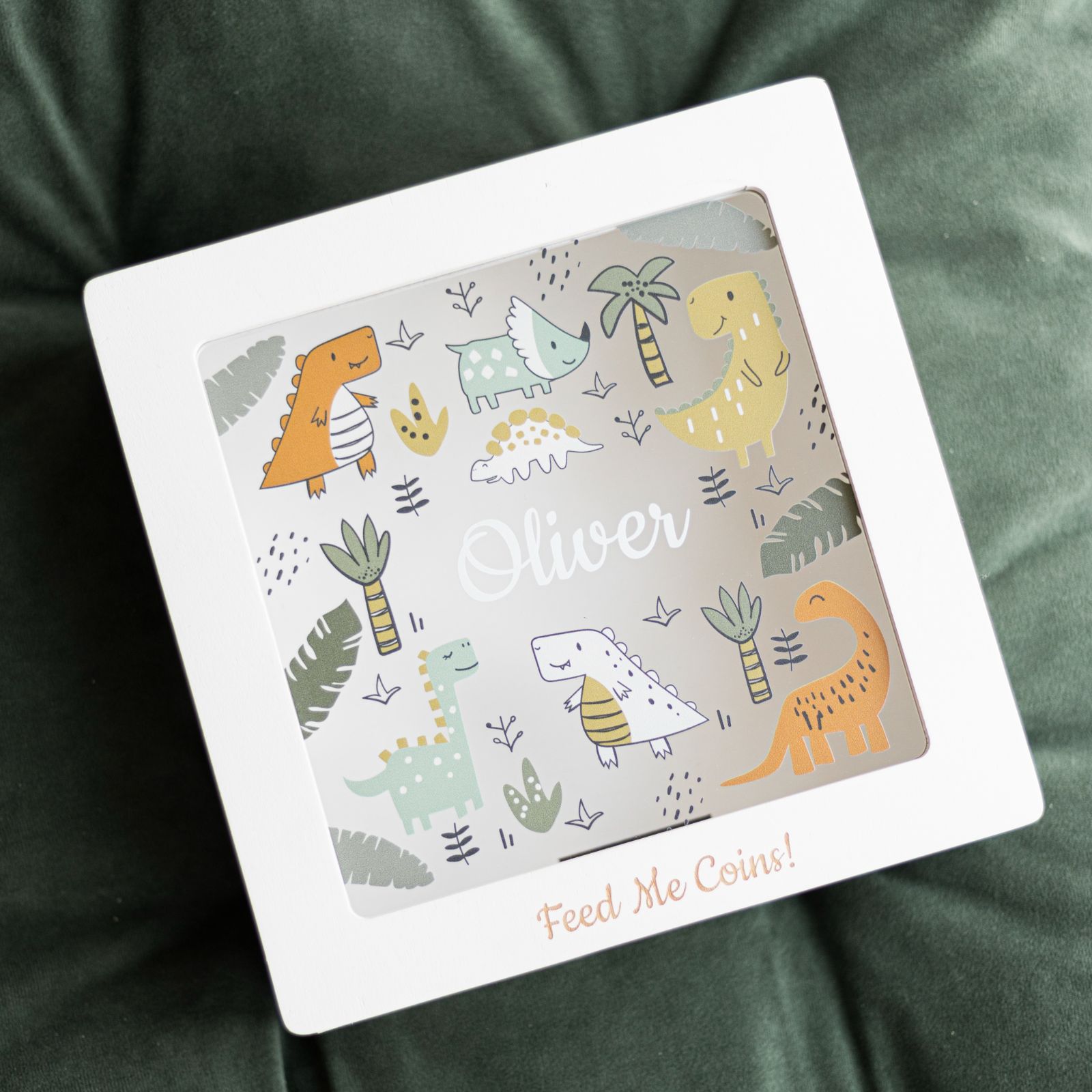 Custom Acrylic Dino Box for Kids - Personalized Storage & Keepsakes