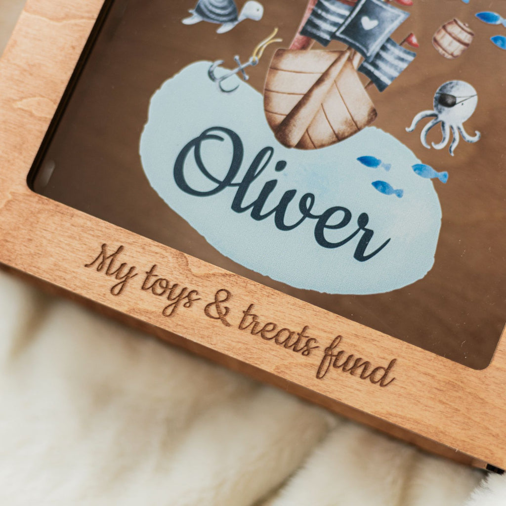 Custom Pirate Keepsake Box - Personalized Kids' Storage Case