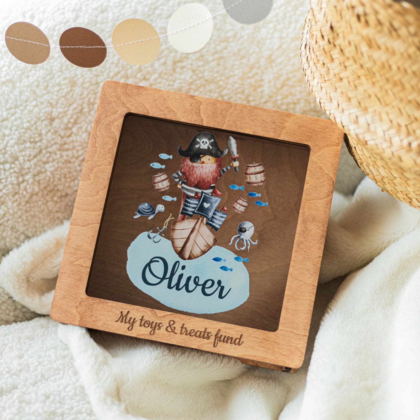 Custom Pirate Keepsake Box - Personalized Kids' Storage Case