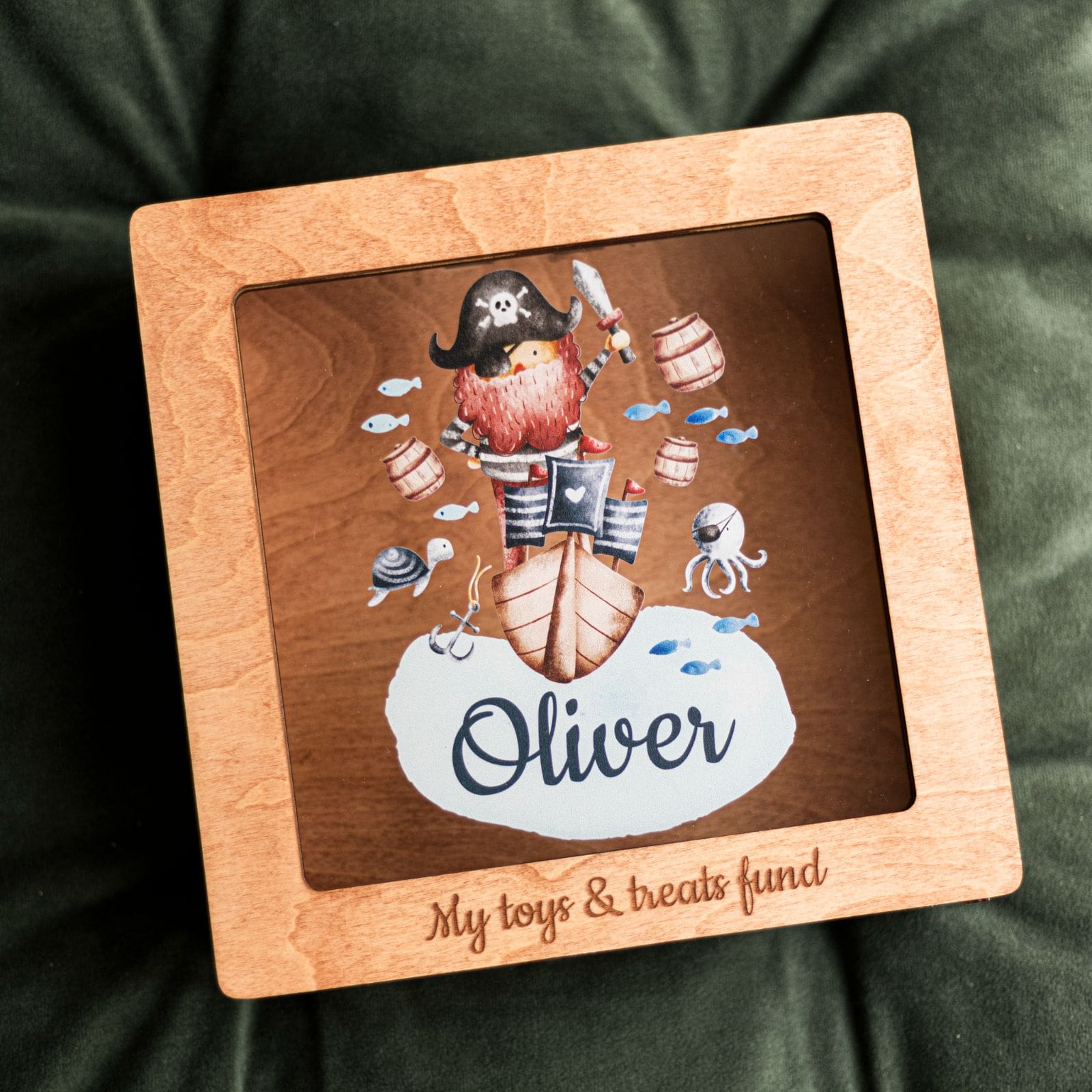 Custom Pirate Keepsake Box - Personalized Kids' Storage Case